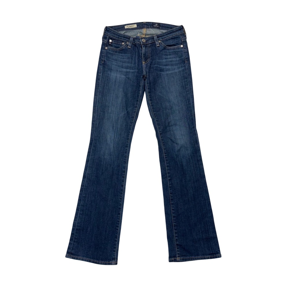 AG Adriano Goldschmied The Angelina Petite Boot Cut Jeans Dark Wash Blue Size 24